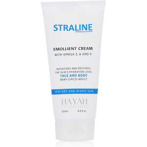 HAYAH LABORATORIES STRALINE EMOLLIENT CREAM WITH OMEGA3, 6 & 9 FOR VERY DRY AND ATOPIC SKIN 200 ML